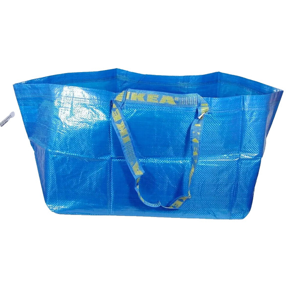 10 Ikea X LARGE BLUE BAGS Shopping Moving Laundry Storage Travel Tote FRAKTA NEW - Picture 2 of 6